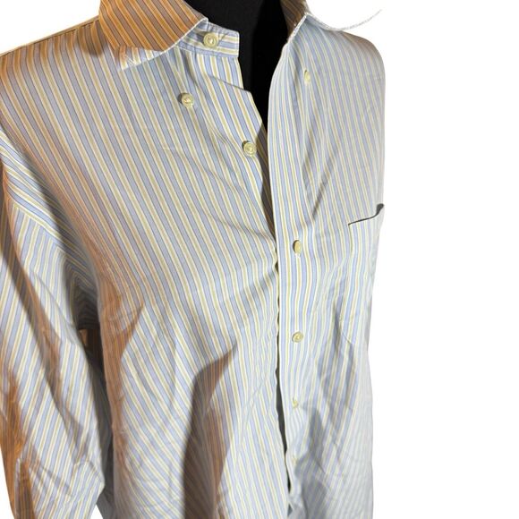 Brooks Brothers‎ Shirt Mens 15.5-34 Traditional Fit Dress Button Up Blue Yellow - Picture 5 of 8